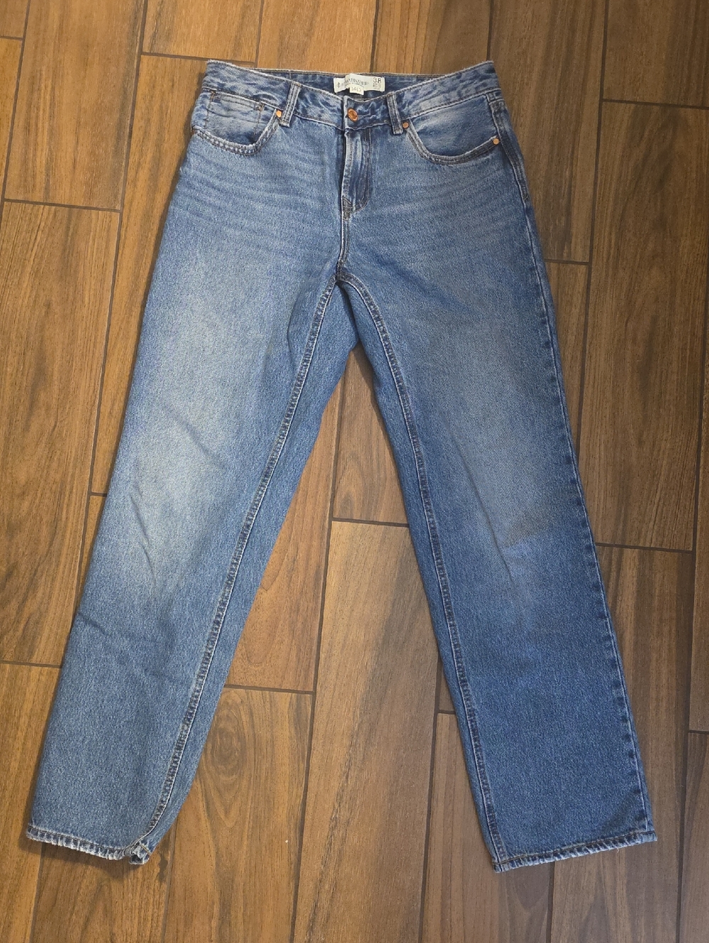 Stradivarius Blue Straight-Leg Jeans 1410